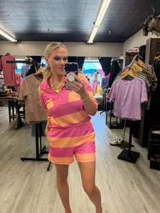 Summer Days Half Zip Oversize 2pcs Shorts Set | S-XL