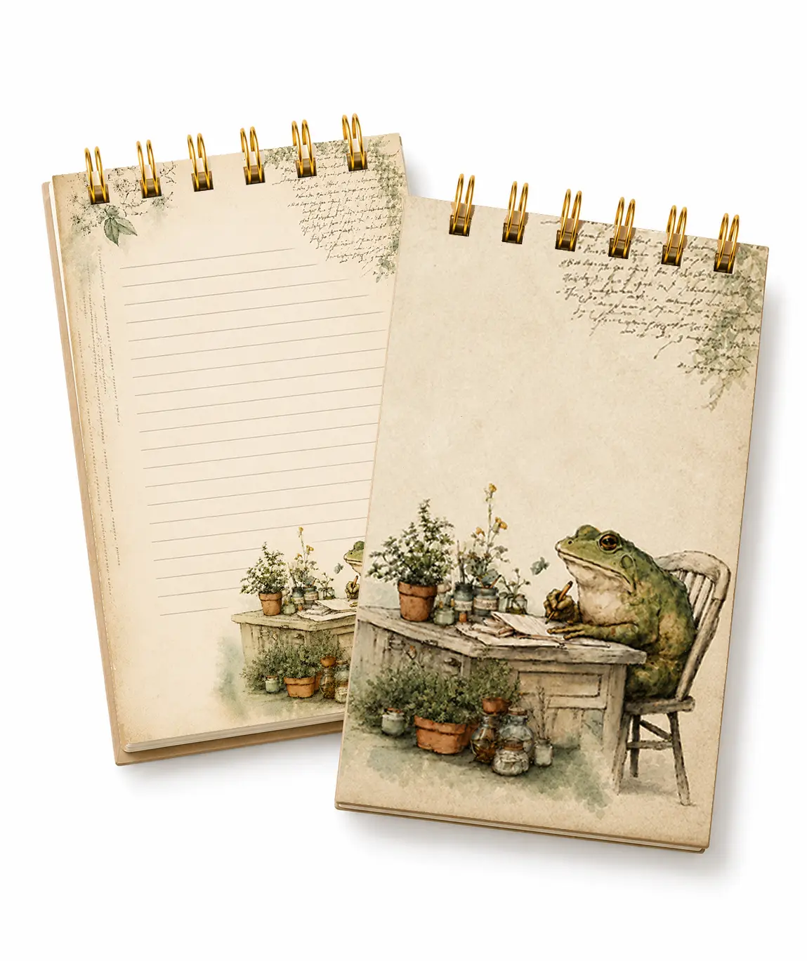 Wayward Frog Memo Pad, Top Spiral Notepad, 3x5 in Office Stationery for Backpack, Purse, Bedside Table, Desk Organization