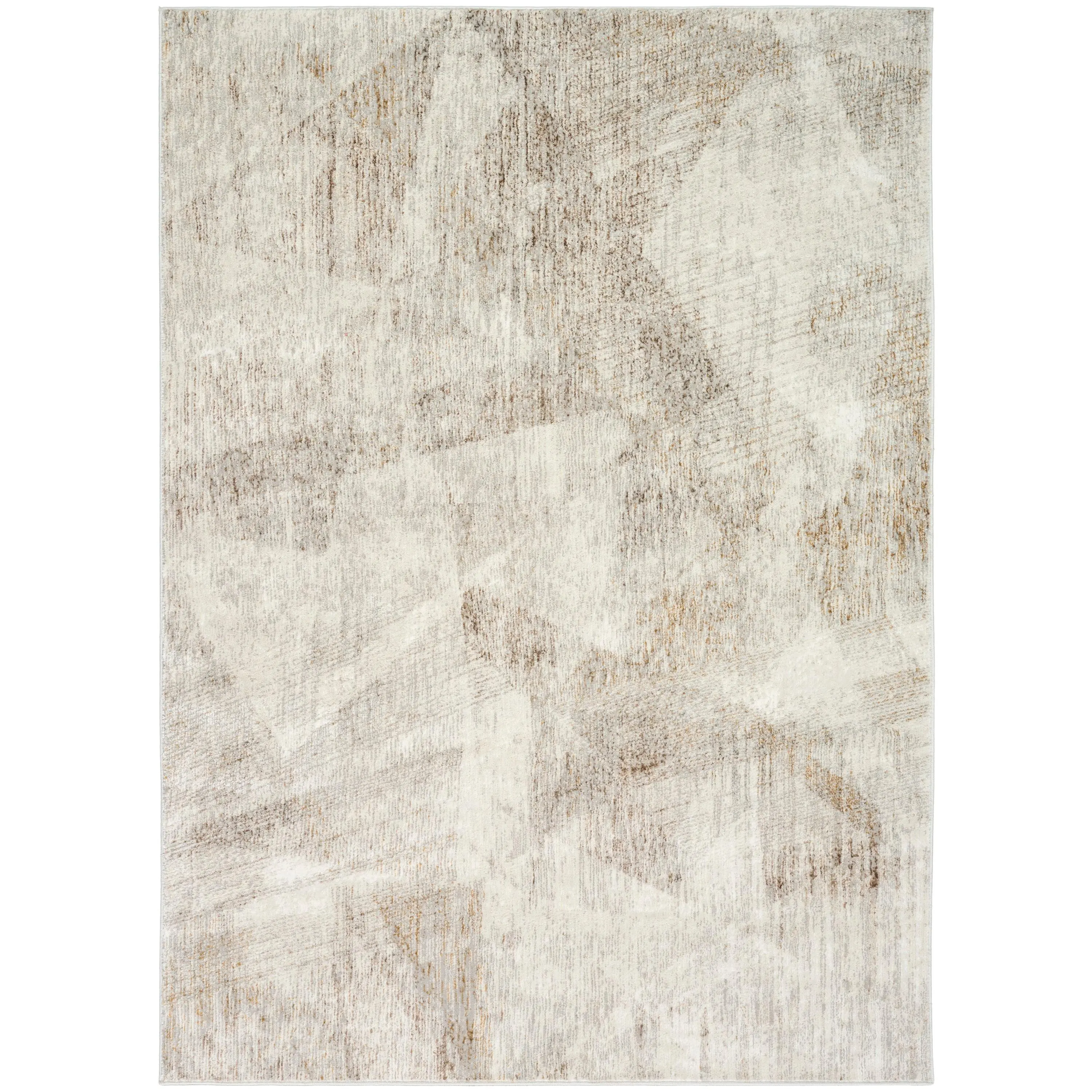 Calvin Klein CK073 Compass CMP03 Ivory Multicolor Contemporary Power-loomed Rug