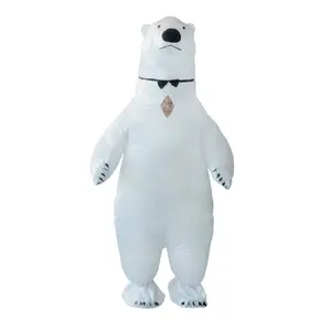 Polar Bear Inflatable Costume, Rechargeable Battery, Party Fun, Holiday Performance Wear, Role Play, Kids' Halloween Costumes