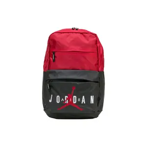 Jordan Pivot Backpack with Jumpman Logo in Bred Black and Red for Students and Couples