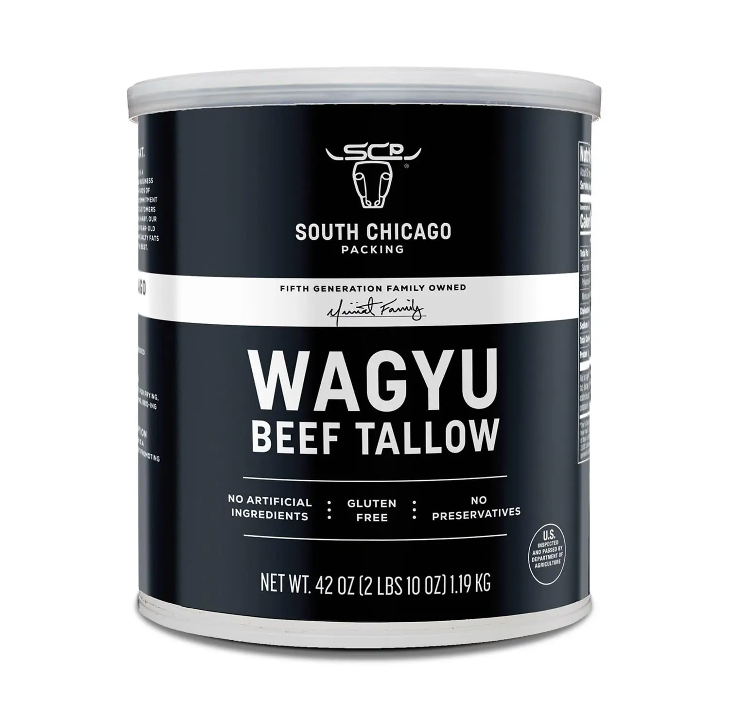 South Chicago Packing 100% Pure Wagyu Beef Tallow, 42 Ounces – Paleo & Keto Friendly Cooking Fat for Searing, Sautéing & Frying