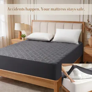 Sonoro Kate No-Sweat Waterproof Mattress Protector - Bamboo Cooling, Skin-Friendly & Machine Washable (Fits 6-18" Deep Pocket)"