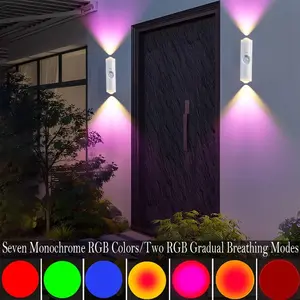 3/4PCS Smart LED Night Light with Motion Sensor, RGB Gradient Dimmable Wall Lamp, USB Rechargeable – 7 Ambient Colors, Auto-On, Long Battery Life, Stick Anywhere, No Outlet Needed – Cozy, Plug-Free Lighting for Bedroom, Bathroom, Stairs & More