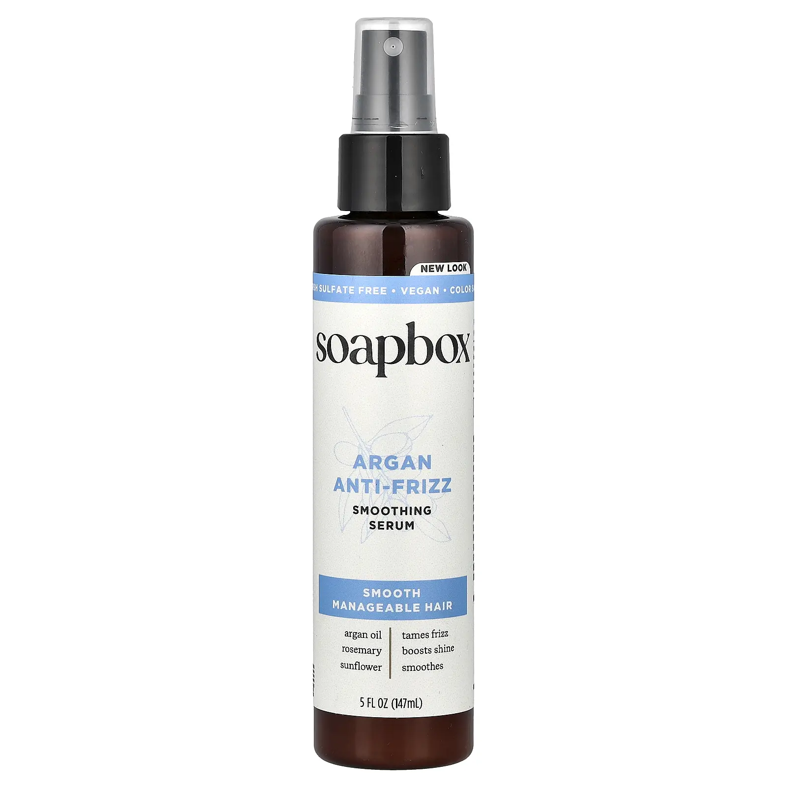Soapbox Argan Anti Frizz Smoothing Serum, 5 fl oz (147 ml)