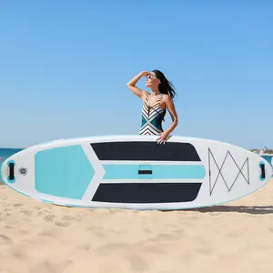 Trending NOW! 10'5" Inflatable SUP Board w/ Full Accessories - Ultra Stable, Non-Slip Deck, Perfect for Beginners!  TikTok Viral Pick: Gray-Blue, Camo Green, Electric Blue-Orange