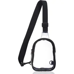 Mini Clear Bag Stadium Approved, Clear Sling Bag Crossbody Bags Fanny Pack, Concert Purse Belt Chest Bags Stadium Approved for Women