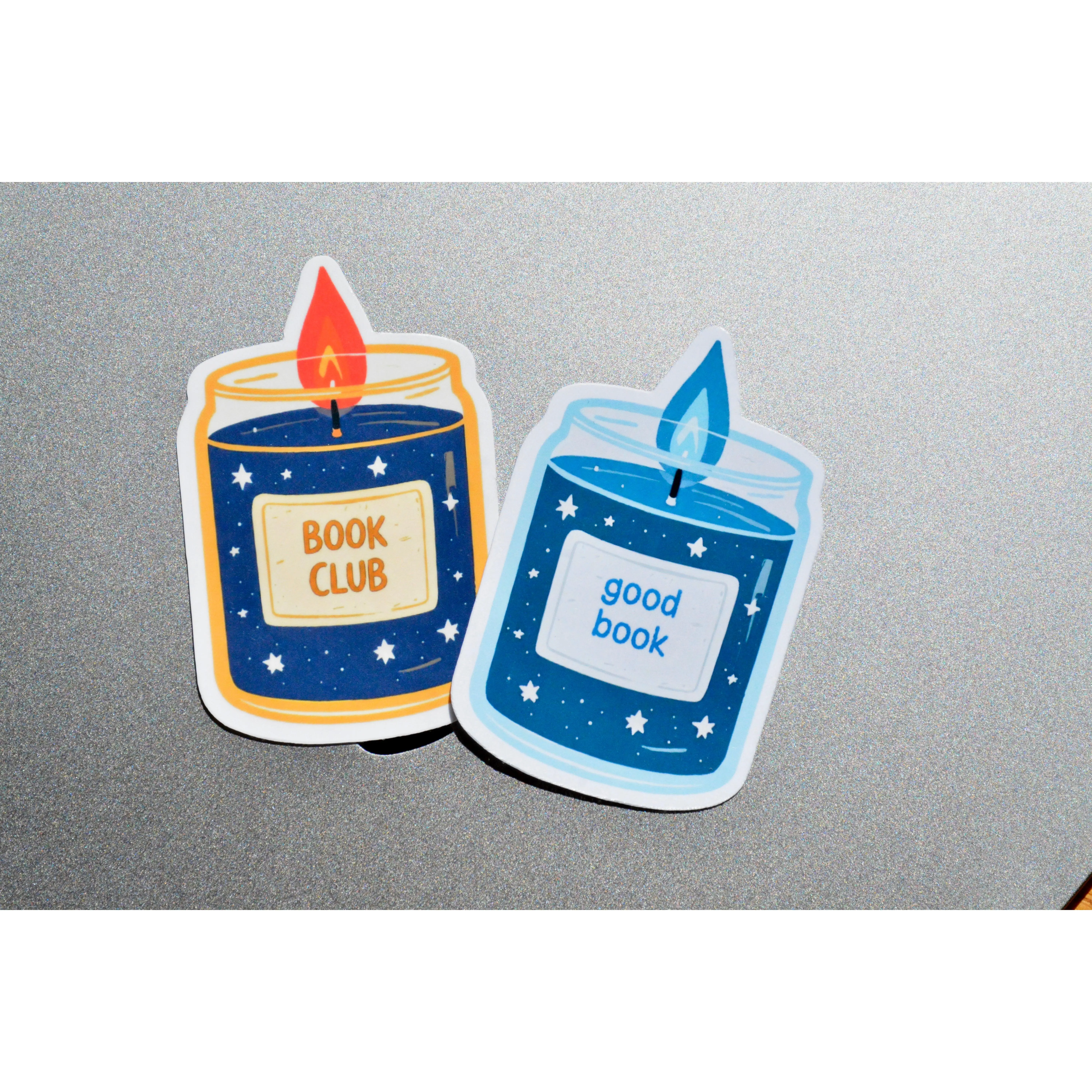Cozy Reading Candle Sticker Bundle | Book Lover Waterproof Stickers