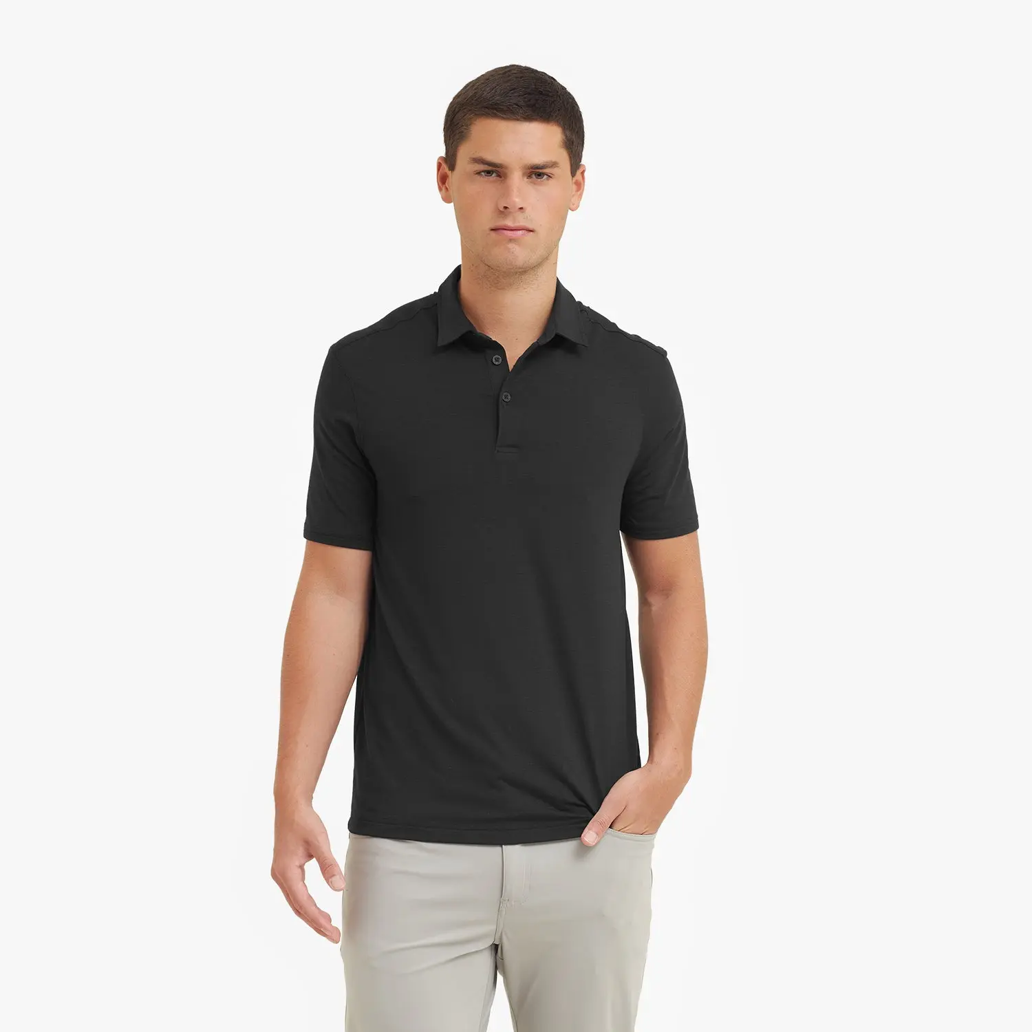 Men's Performance Polo Shirt — Black Beauty