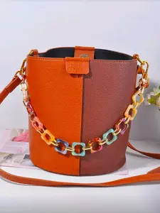 Acrylic Shell Pattern Handbag Strap With Chain, Elegant Chain Strap, Portable Design, Ideal for Everyday Use & Special Occasions, Durable Material, Perfect Accessory