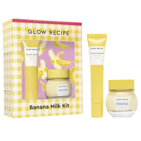 Glow Recipe Korean Banana Milk Skincare Kit - Women's 2-Piece Limited Edition Self-Care Gifts,