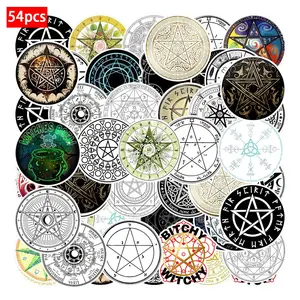 54 Witchcraft Array Theme Waterproof Stickers, Car Water Cup Luggage Phone Laptop Decals, Durable Printed Adhesives for Personalization