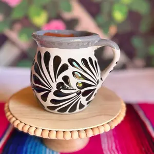 Engove Relieve Mug 355ml Color gris con negro Drinkware Coffee Stylish Cup Washable Ceramic Reuse Tumbler Reusable 2 Gris/Negro
