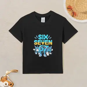 Steal A Brainrot Italian Brainless Emoji Pack, 67 Emoji Gesture Robot Number Character Mecha Blue Lightning Fun 100% Cotton Pattern T-shirt, Perfect Gift for Birthday Parties, Toddler Cartoon T-shirt, Teen Boy Clothing