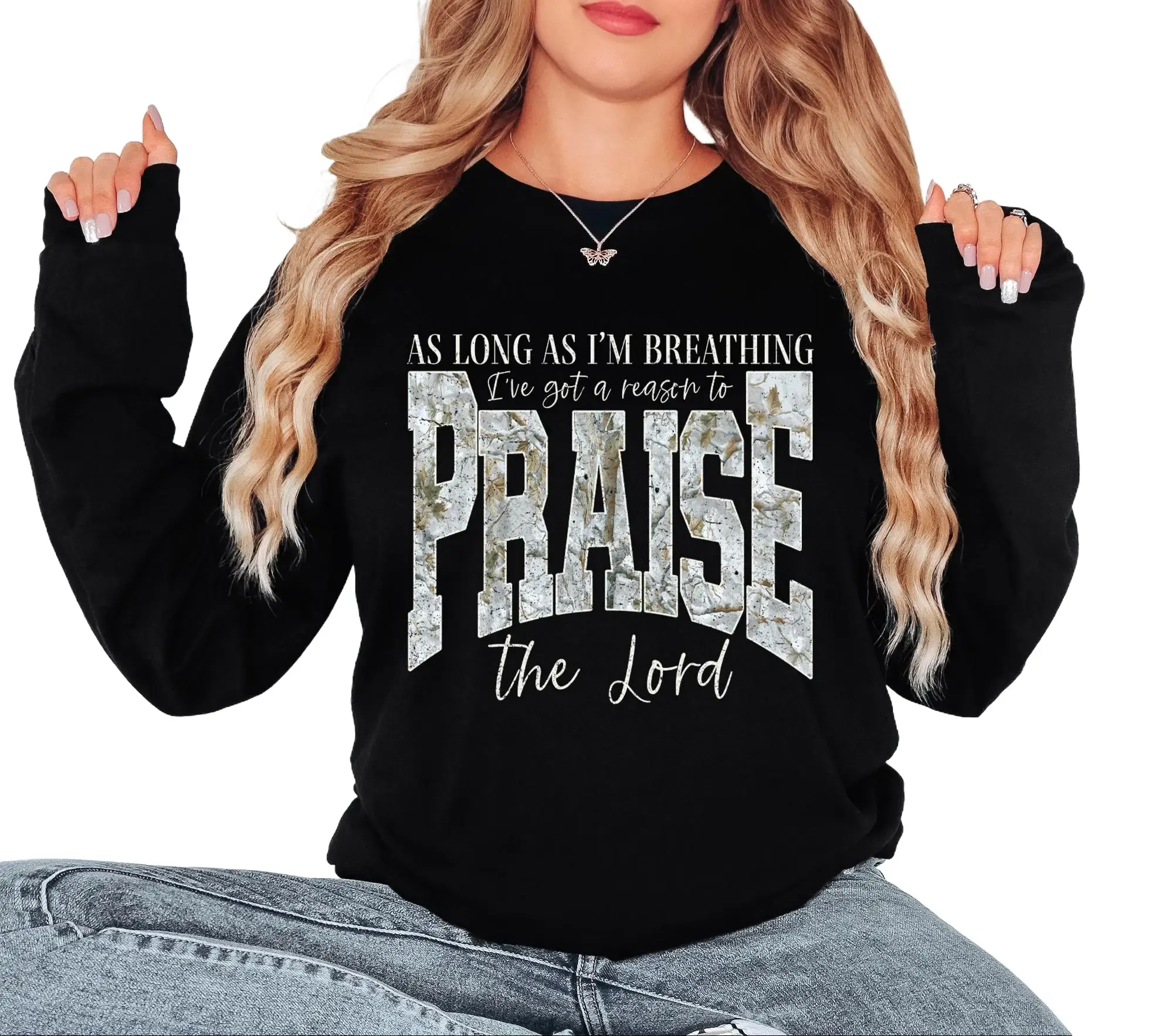 As Long As I'm Breathing I've Got a Reason To Praise Sweatshirt, Praise the Lord Shirt, Brandon Lake Elevation Worship Christian Sweatshirt