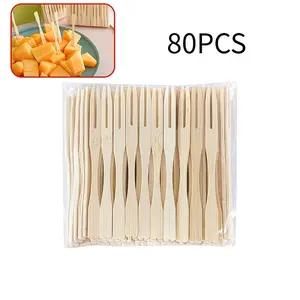 80-Piece Disposable Fruit Picks Set, Convenient & Hygienic, Perfect for Home Parties, Dessert Shops, Cafes, Supermarket Sampling