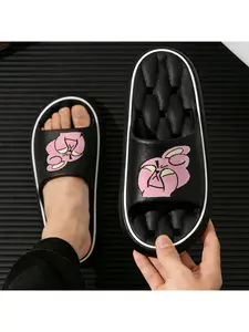 Funny Pink Panther Cloud Slippers for Women, Thick Sole Non-Slip Slides for Indoor Outdoor Wear, Cute Cartoon Character Sandals with Comfy Cushioned Footbed, Perfect for Summer Beach Bathroom and D