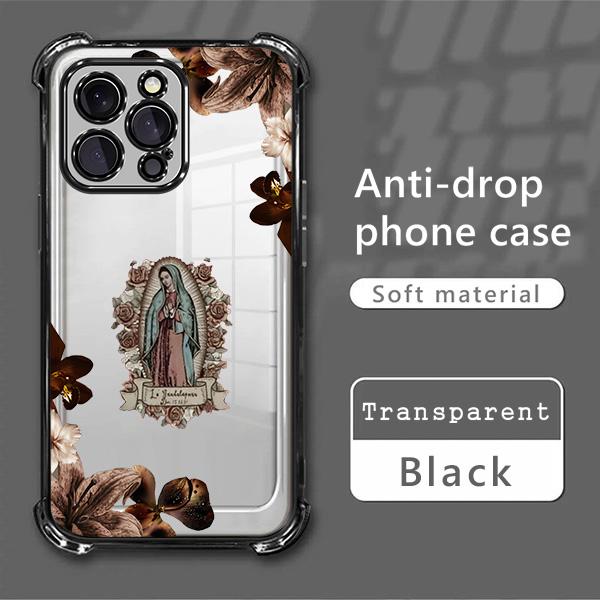 Virgin Mary and Flowers Pattern Phone case for iPhone 17Pro Max Air 16Plus E 15 14 13 12 11 Samsung Galaxy S26Ultra S25 S24FE S23 S22 cases, Soft TPU, Bumper Drop Protection, Rugged Durable Back Cover, Perfect Gift for Girls anti-fall mobile phone case Virgin Mary and Flowers Pattern Phone case for iPhone 17Pro Max Air 16Plus E 15 14 13 12 11 Samsung Galaxy S26Ultra S25 S24FE S23 S22 cases, Soft TPU, Bumper Drop Protection, Rugged Durable Back Cover, Perfect Gift for Girls anti-fall mobile phone case