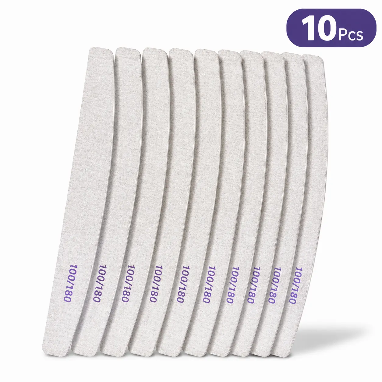 25Pcs/10Pcs/5Pcs  100/180 Grit Nail File Set, Double-Sided Nail Buffer Files for Acrylic, Gel & Natural Nails, Professional Manicure Sanding Tools