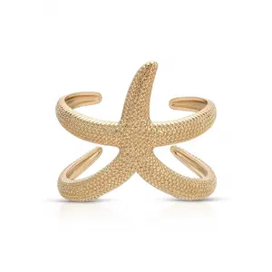 Starfish Hug Cuff with Textured Design and Unique Shape