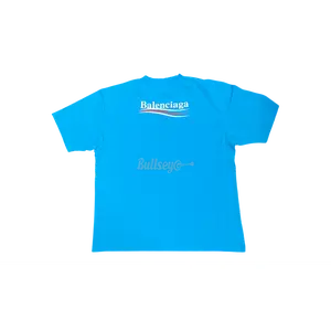 Balenciaga Political Campaign Logo Light Blue T-Shirt