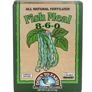 Down to Earth Fish Meal OMRI Certified Organic fertilizer for Planting and Gardening 5lb