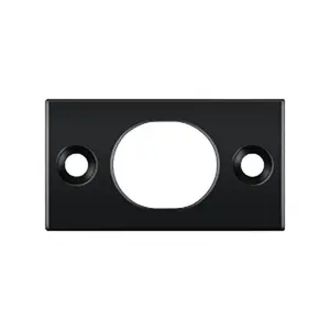 212 MAIN Deltana SP6FBU19 Solid Brass Strike Plate for 6 in. Flush Bolt, Black Door Hardware, Hinges, Weatherproof, Corrosion-Proof