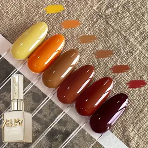 1PC 15ML New hot selling nail caramel pumpkin series 6 colors optional nail gel fashionable led glossy nail salon female nail art tools fashionable solid color nail gel salon solid color art
