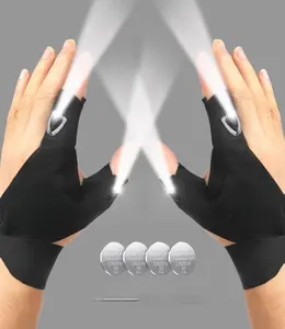 LED Flashlight Gloves, Gifts for Men Him Boyfriend Husband, Cool Gadget Finger Lights Waterproof for Camping Fishing Repairing, Fathers Day Christmas Birthday Gift