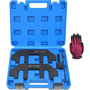 Camshaft Holding Tool Kit with Tension Tool, Timing Alignment Holder Tool Compatible with Ford 3.5L & 3.7L 4V Engines, 3.5 EcoBoost, Replace 303-1248 303-1530 RT11, with Case and Gloves
