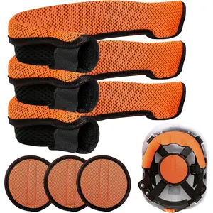 Hard Hat Sweatband and Top Pad - 3 Set Washable Hard Hat Sweat Bands with Helmet Padding,3-Layer Fabri Hardhat Sweat Liner Replacement,Hardhats Accessories for Welding/Construction Helmet