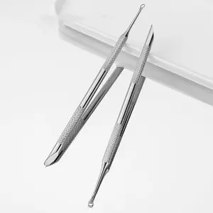 Nail care tool, stainless steel keratin push, used for removing dead skin, portable and durable