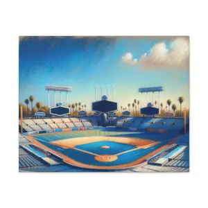 Dodger Stadium Canvas Stretched, 0.75" Decor Poster
