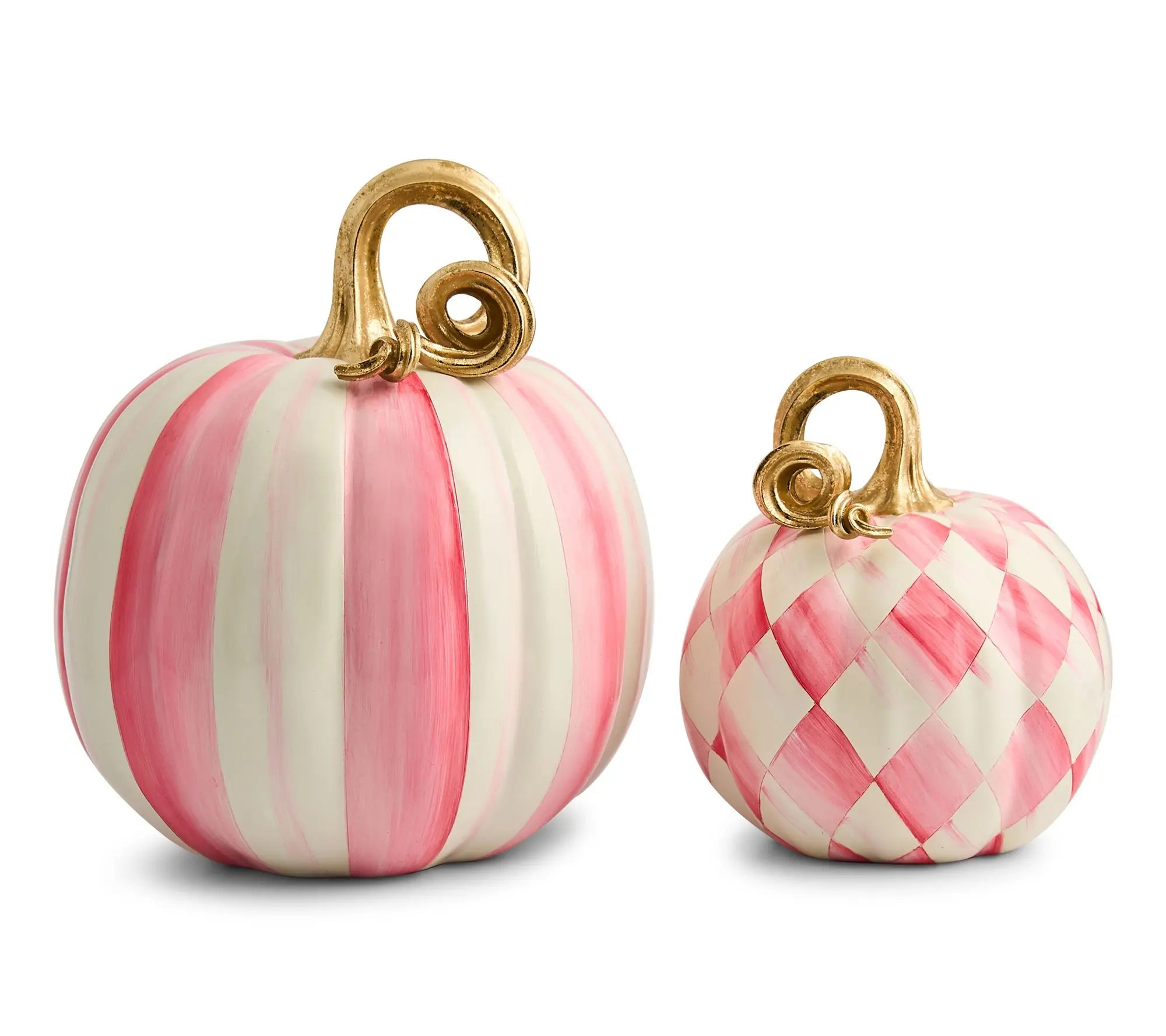 MacKenzie- Childs S/2 Small Harlequin Pumpkins