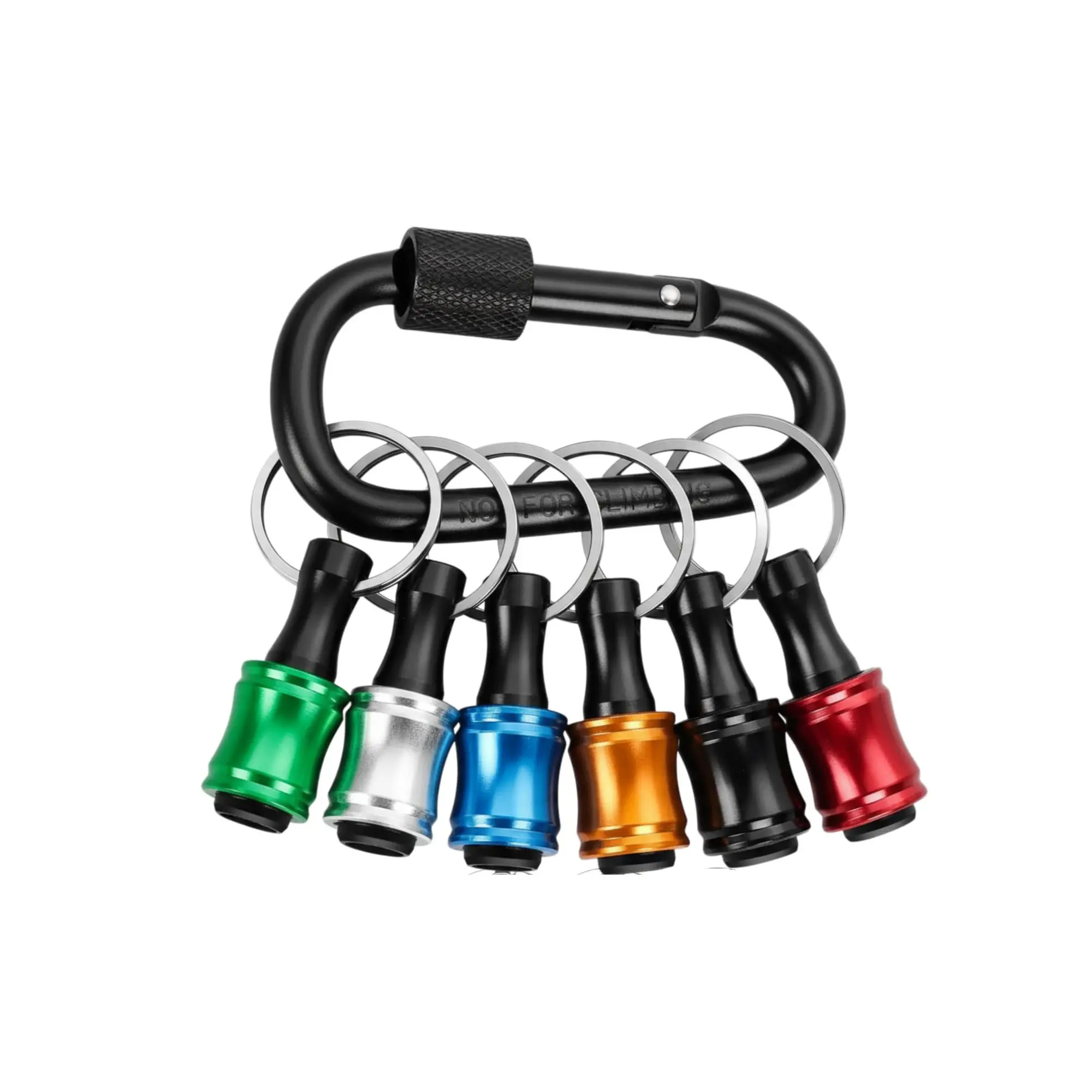 Upgraded 6 Color Drill Extension Bit Holder, 1/4inch Hex Shank Aluminum Alloy Screwdriver Bits Holder Extension Bar Drill Screw Adapter Change Keychain Portable Gift for Men,fathersdaygift
