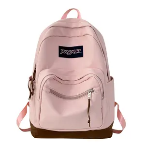 JanSport Cool Backpack, with 15-inch Laptop Sleeve - Large Computer Bag Rucksack with 2 Compartments, Ergonomic Straps, Pink | 15-inch Laptop Sleeve
