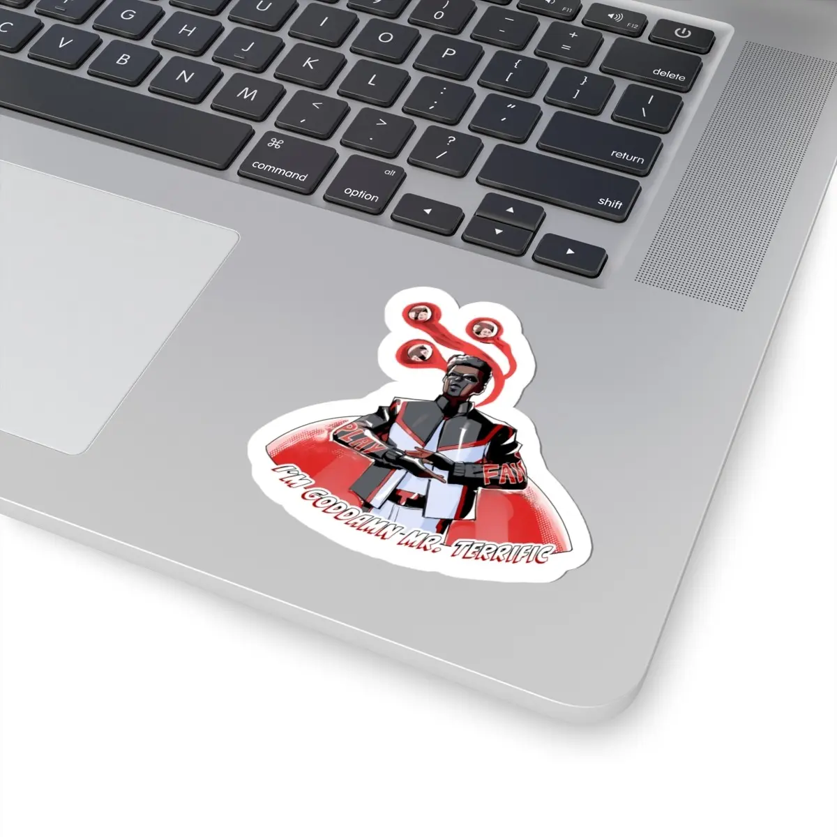 Terrific Guy Sticker Superhero Movie, Superhero Fans Decorative Sticker
