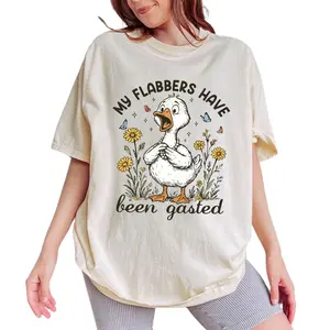 ChicCotton My Flabbers Have Been Gasted Comfort Colors Shirt, Sarcastic Goose Humor T-shirt, Funny Goose Graphic Tee, Cute Duck Clothing