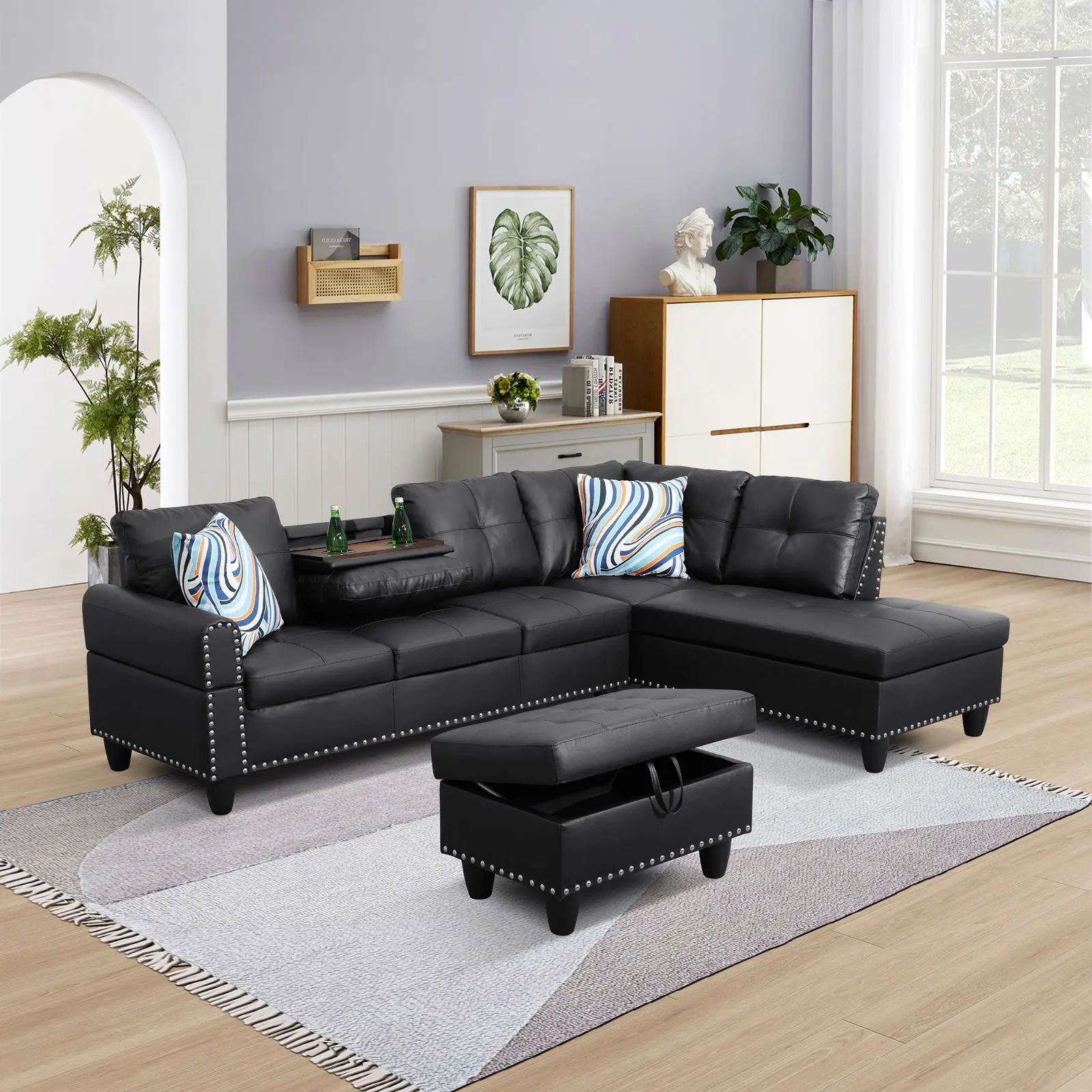 [Deals For You] 3-Piece L-Shaped Sectional Sofa Set - Modern Luxury Upholstered  Sofa, Modular Philadelphia Memory Foam Furniture, No-Assembly Family-Friendly Minimalist Couch for  & Office, Sofas small apartment living room, Sofas Living Room