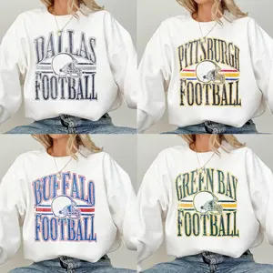 Vintage All Team Football White Color Crewneck Sweatshirt, Hometown Football Game Day Pullover, Vintage Football Throwback Graphic, Gift For Fans,Trending Football Shirt, Retro Football Shirt