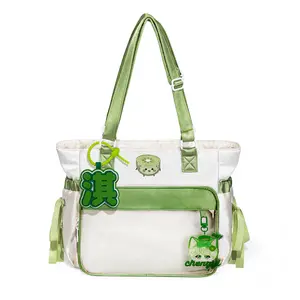 Kabaqoo Kiwi College Style Clear Barclay Ita Bag | Large-Capacity Backpack | Versatile Sling/Shoulder/Tote Bag | Perfect Gift for Women & Students