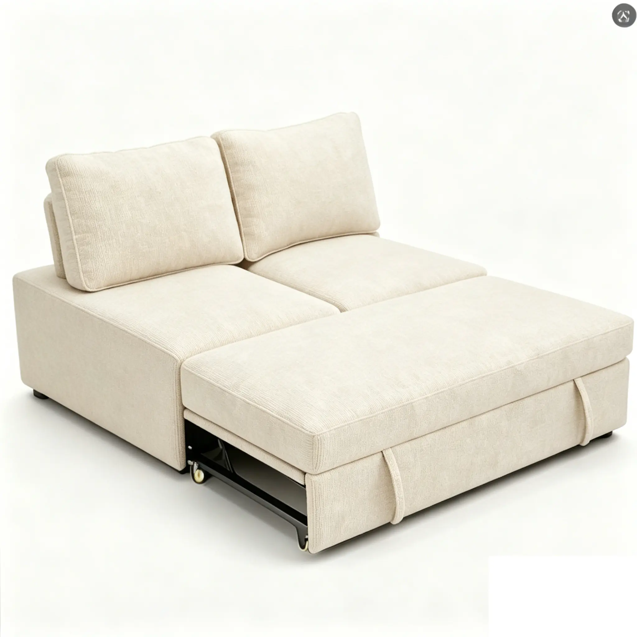 【Only Pull-Out Loveseat Bed】86 Inch Sectional Sleeper Sofa, 5-7 Seat L Shaped Sleeper Sectional Couch with Pull Out Bed, Convertible Sofa Bed with Storage for Living Room, Apartment, Modular Cloud Couches