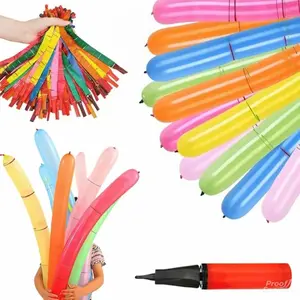Pack of 100 rocket balloons with pump, party set, watch these rocket balloons soar through the sky