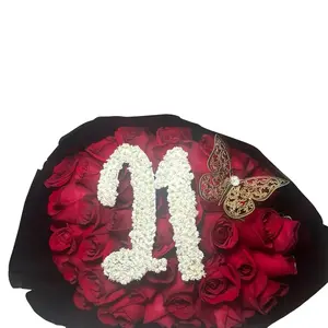 50 Red Roses + Baby Breath