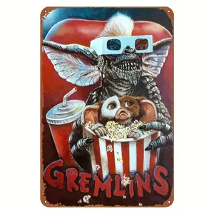 Gremlins Movie Poster, Vintage Metal Sign, Retro Tin Sign, Vintage Wall Art, Cafe Bar Home Wall Decor, Tinplate Wall Decor, Garden Decoration