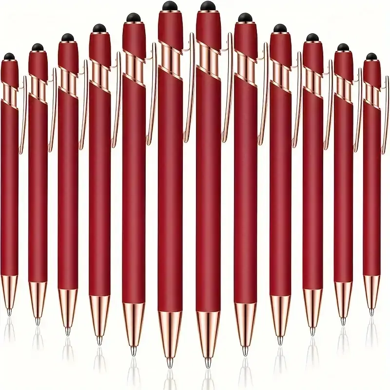 High-Quality Ballpoint Pen Set, Stylus Compatible Touch Screen, Ink Smooth Writing, Perfect Gift for Classmates & Friends, College Student Pen, Note Taking Pens