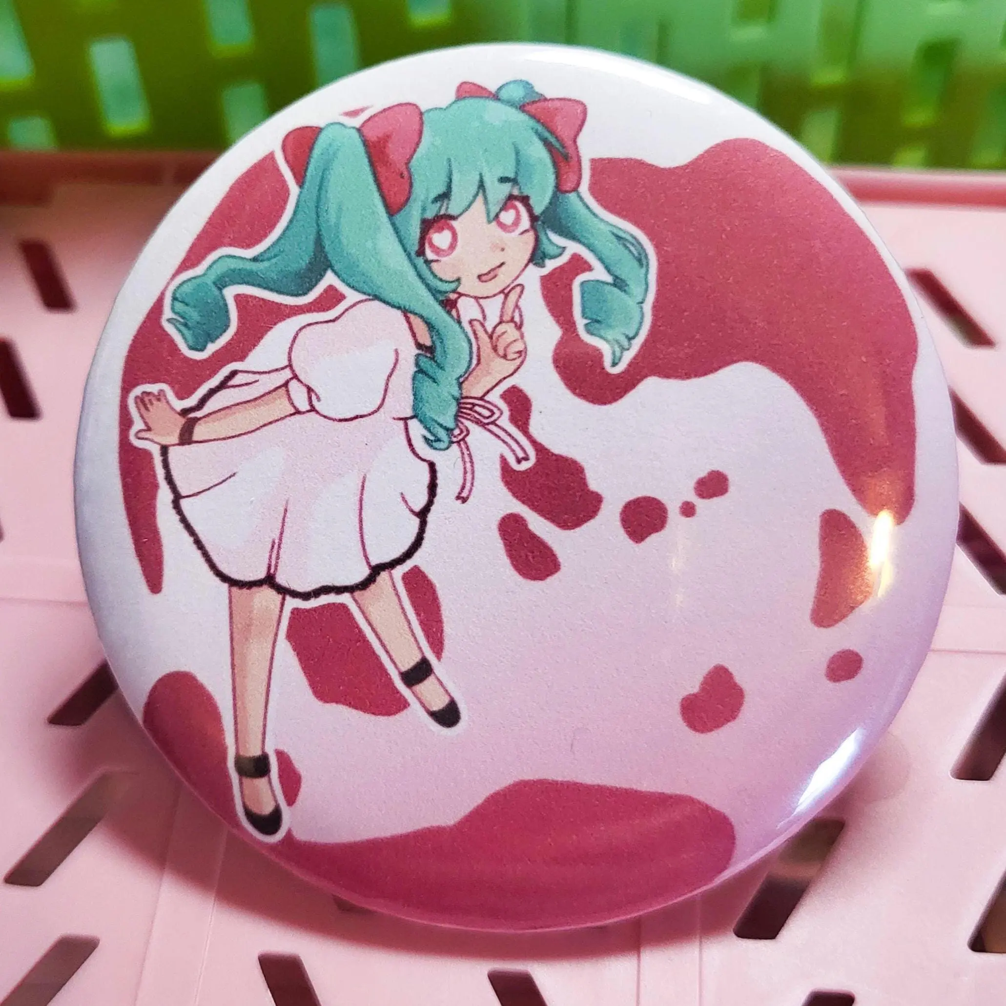 World is Mine Miku vocaloid button || 2.25" pinback button badge