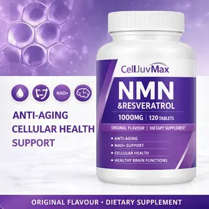 NMN Complex 1,000mg Per Serving, 10-1 Complex, Zero Filler, Pure NMN 500mg with Vitamin C, Resveratrol, CoQ10, TMG, Quercetin, & Glutathione | NAD+ Supplement Precursor