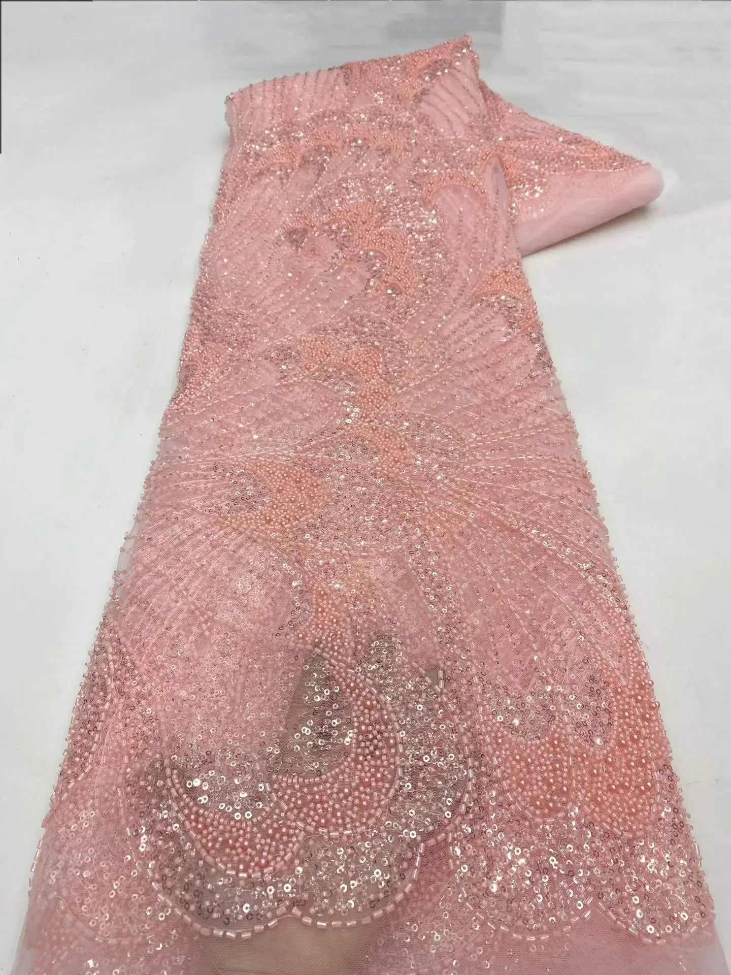 Beaded Applique Lace Fabric TA7950 Series