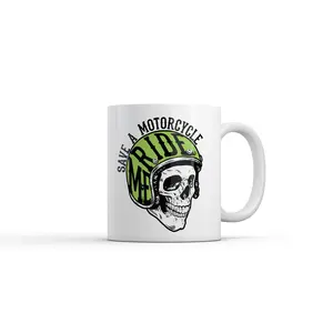 Save A Motorcycle Ride Me Mug Funny Sarcastic Mechanic Graphic Novelty Coffee Cup - 11oz Funny Coffee Mugs Ceramic Printed Drinkware Cup